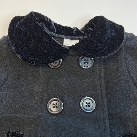 Starting Out Black Jacket w/ Faux Fur Collar, Big Buttons, Matching Hat, NWT!! - Picture 3 of 7